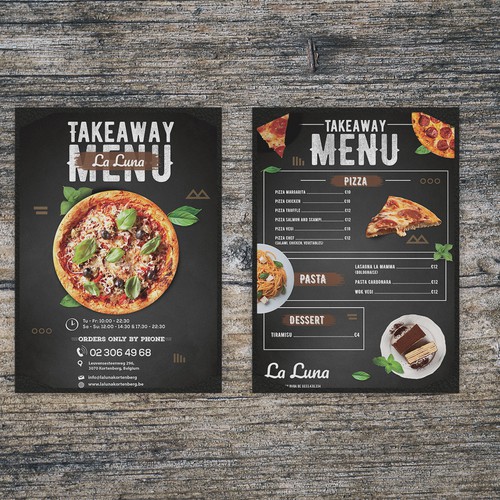 PIZZA MENU 