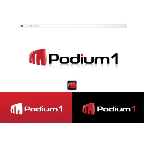 Podium1 logo design