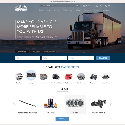 Shopify Theme Design for Auto Parts E-commerce