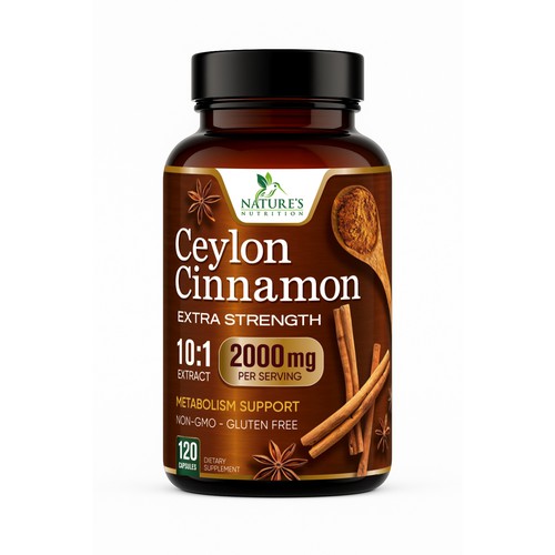 Premium Cinnamon Supplement Packaging