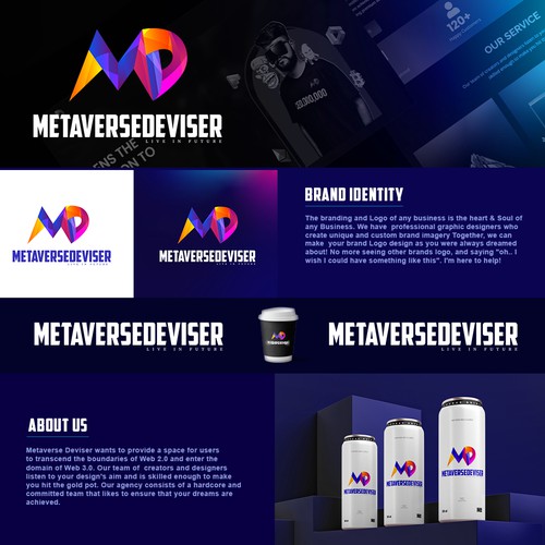 Gradient MetaVerse Deviser Logo Design
