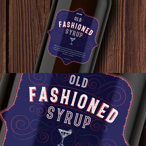 Apothecary style label for a cocktail syrup