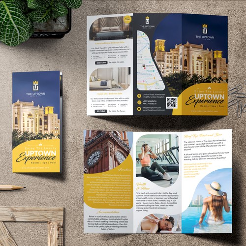 Tri-Fold Boucher design for Luxury Hotel Brand