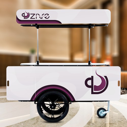Coffee carts wrap design 