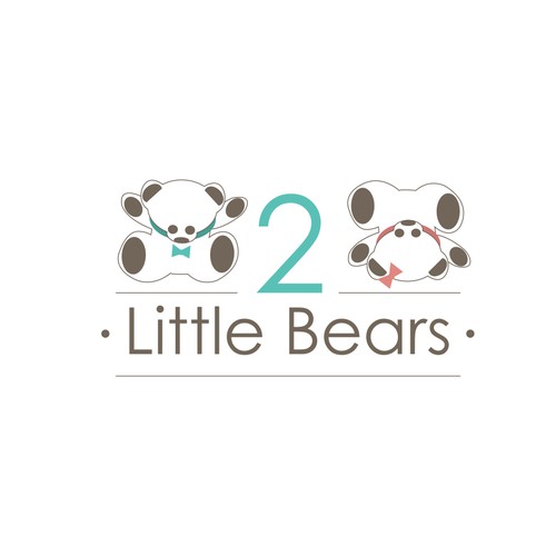2 Little Bears Logo Design