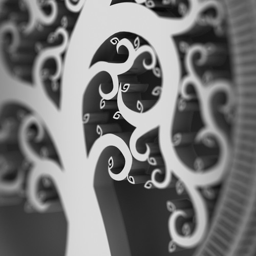 Tree of Life  modern keychain