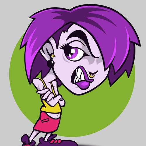Angry Purple Girl