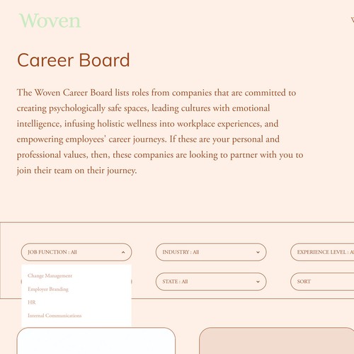 Dynamic custom filter integration for job board hosted by nonprofit