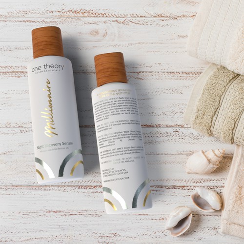 Creative Bottle Label Design for Cosmetics Brand