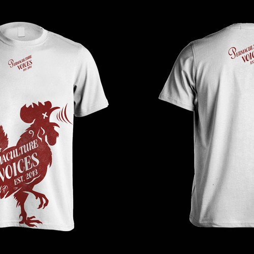 Create a Mad Rooster Shirt with Tattoo, Hand Drawn Style