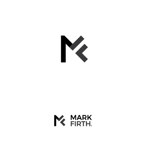 A monogram logo concept for a personal brand of the business coach/mentor