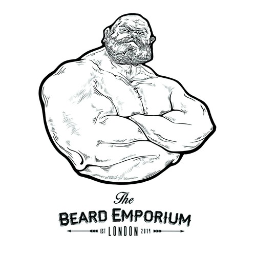 Strongman character design creation for The Beard Emporium.com