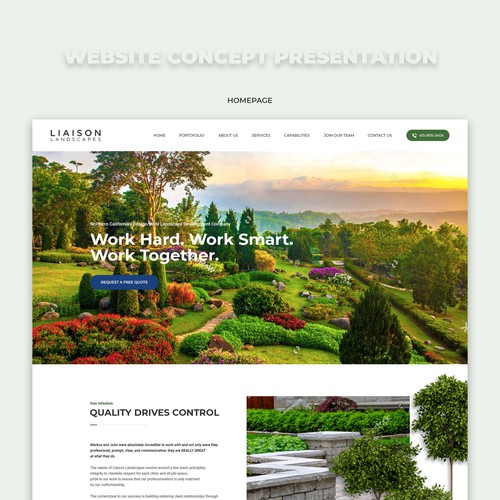 Landscape Website concept