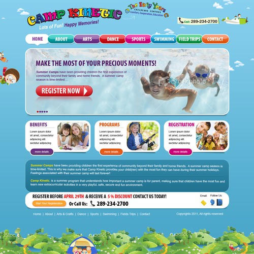 Website Design for EY Summer Camp & Party Playground