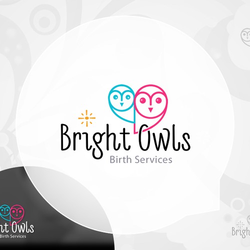 Craft a new brand identity for Bright Owls Birth Services