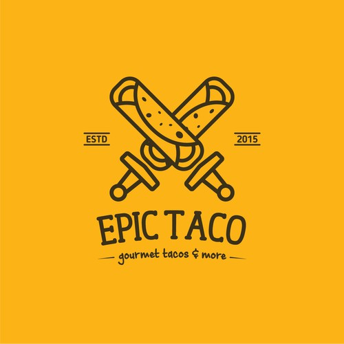 Logo for a gourmet tacos