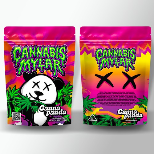 Cannabis Mylar packaging design