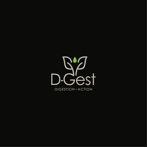 An elegant logo for a vegan, organic, herbal supplement line for Digestive Health