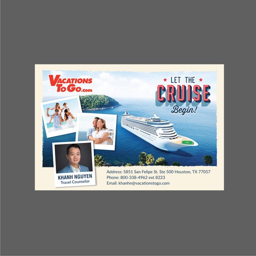 Cruise/Travel Business card design