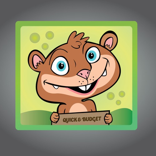 Create a LOVELY (SQUIRREL) CARTOON character to be used as an app icon