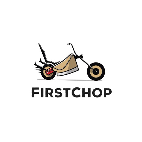 Conceptual logo for chopped meat delivery