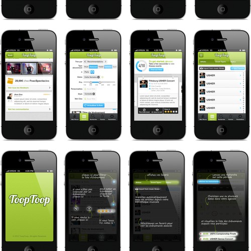 Beautiful, Elegant, Simple iPhone design for ToopToop