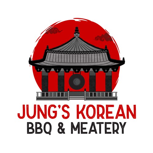 Bold logo concept for Jung's Korean BBQ & Meatery