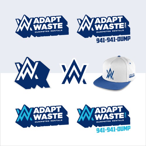 Logo concept for a company that rents waste dumpster