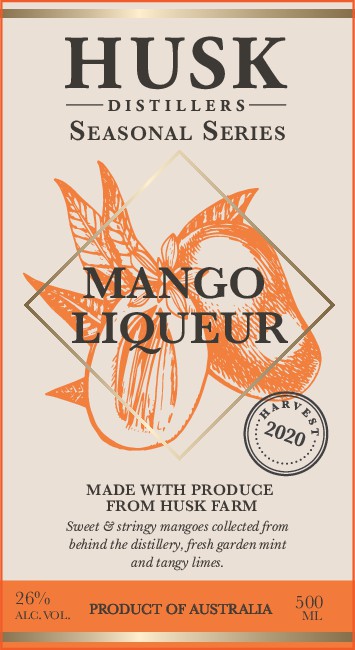 Mango Liqueur Bottle Label