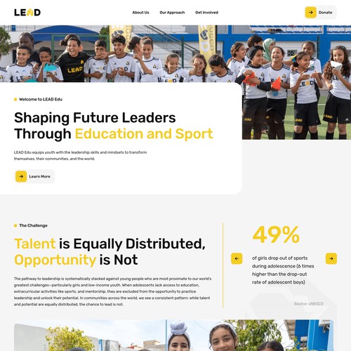LEAD Edu | Squarespace Website for a Nonprofit Organization