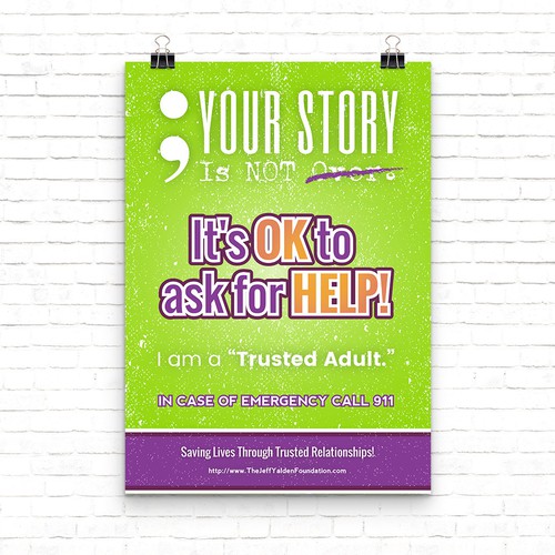 Striking Suicide Prevention Poster