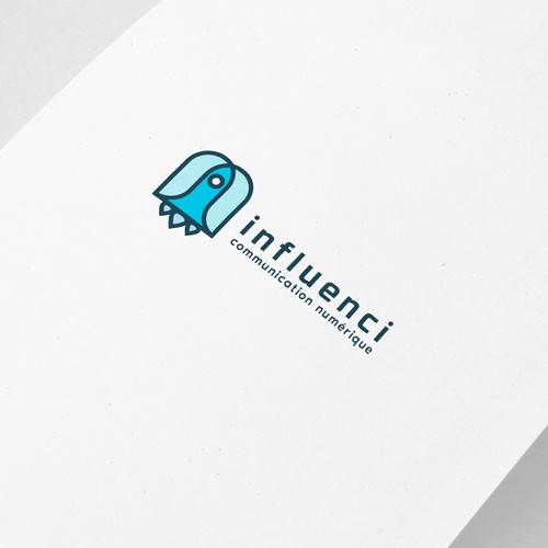 powerful logo for content company