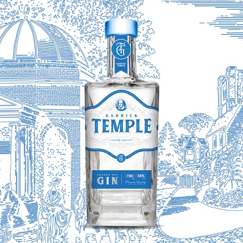 Garrick Temple Gin Label