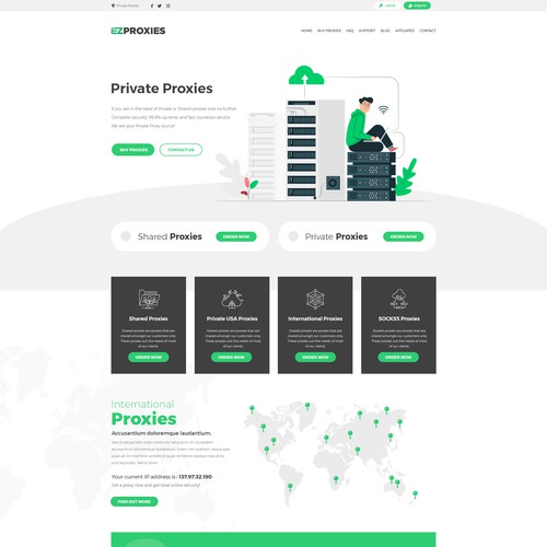 Web design concept for EZProxies