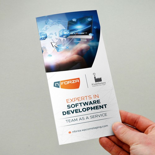 Create a tech company service brochure