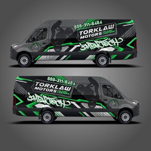 Stunt Rider Van Wrap