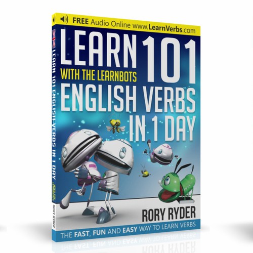 Book cover design for Learn 101 verbs in a day