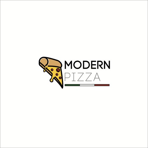 Modrn pizza icon logo