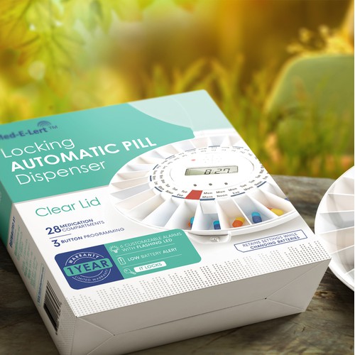 Automatic Pill Dispenser, packaging design