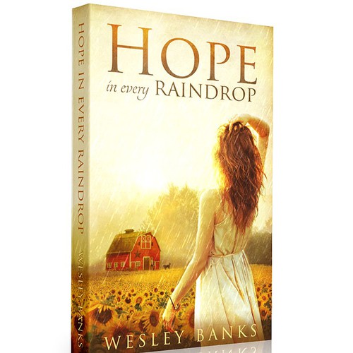 Country Themed Book Cover for "Hope In Every Raindrop"