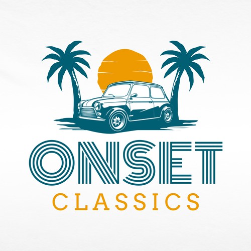 Retro Car Logo Design for Onset Classics