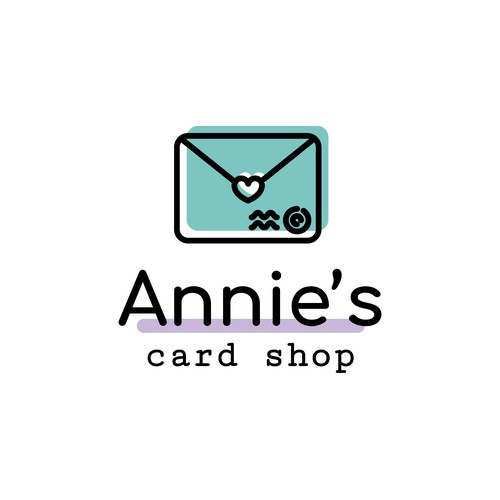 Friendly logo for a card shop