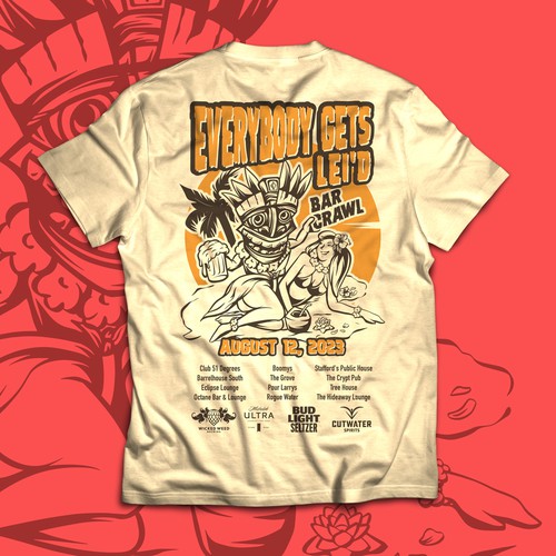 T-shirt merchandise event bar crawl