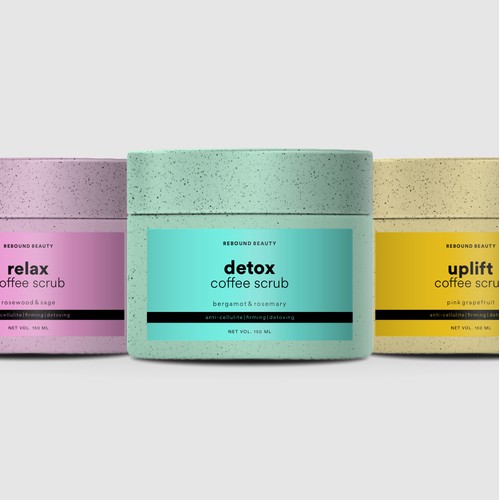 Minimalist label design for skincare products