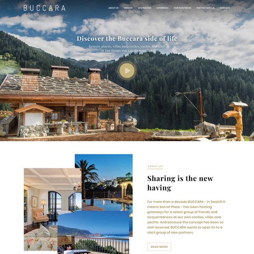 Presentation website for luxury travel agent