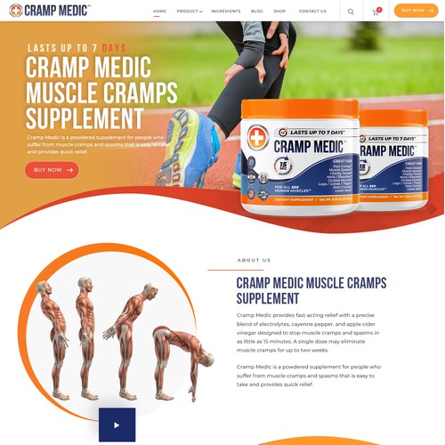 Professional website design needed for new supplement