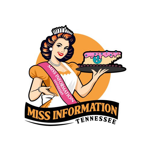 Mascot logo concept for Miss Information Tennessee