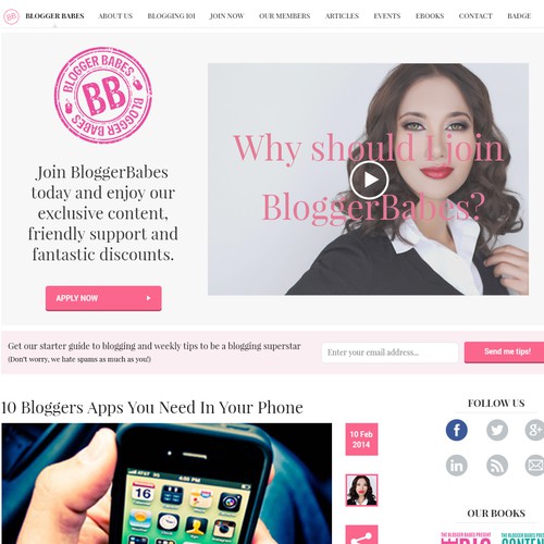 Elegant and Flat Web Design For Blogger Babes