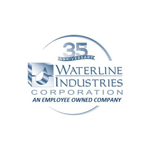 Modern logo for Waterline's 35th anniversary 