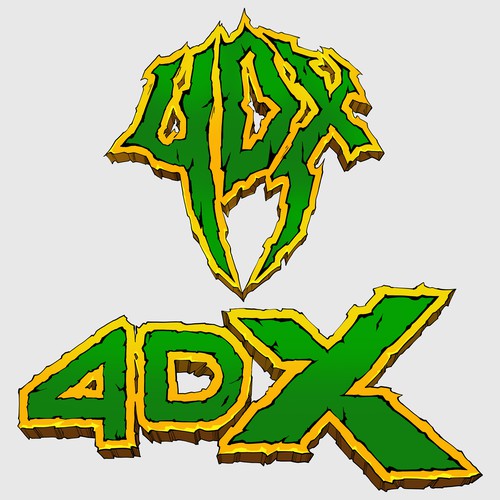 4dx text logo